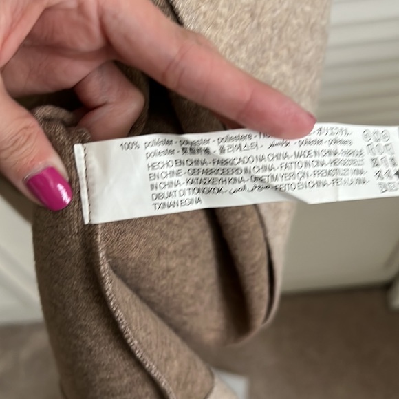 Zara tan long line coat size medium - Picture 4 of 5